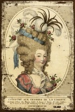 Vintage French Hairdressing Advert, Aged Look Retro Style Metal Sign