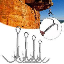 Grappling Hook 3Claw Climbing Hook Stainless Steel Grapnel Hook S/M/L/XL
