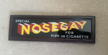 Vintage Nosegay Tobacco Glass Advertising Sign