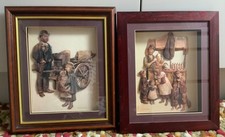 2 x beautiful Ronald Embleton decoupage 3D framed pictures. In good condition