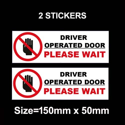Driver operated door vinyl - 2x,