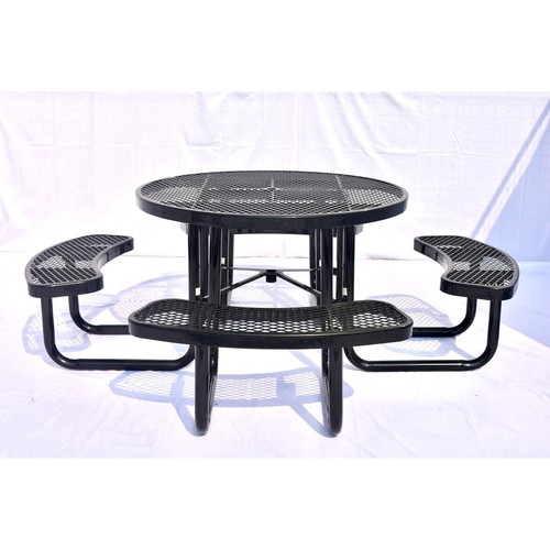 Heavy duty round picnic table - heavy,