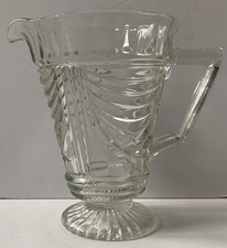 VINTAGE ART DECO GLASS PITCHER