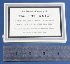 WHITE STAR LINE RMS TITANIC ORIGINAL IN MEMORIAL CARD C-1912
