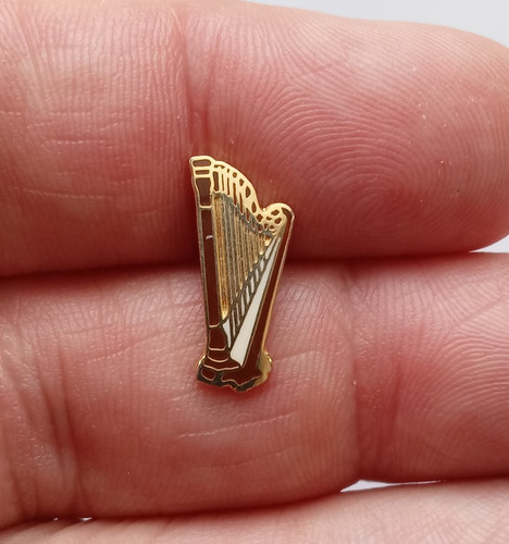 Harp musical instrument enamel - harp,
