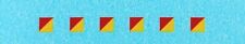 Dinky 674 Austin Champ | 3mm Signs Red/Yellow | Diagonal | Waterslide Decals
