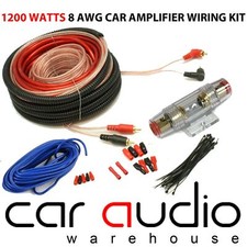 MD SOUND 8 AWG 1200 Watt Complete 8 Gauge Car Amplifier Amp Sub Wiring Kit