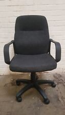 Managers Chair Mid Back Arms Grey Charcoal Executive