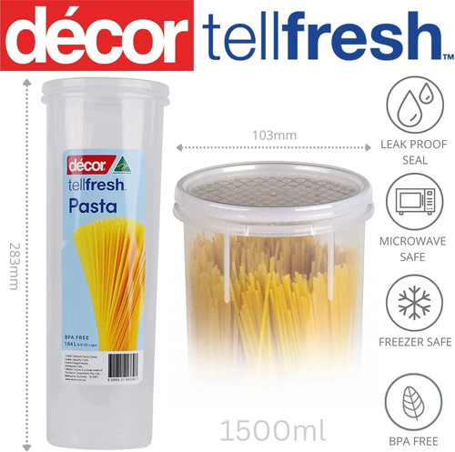 Spaghetti storage jar tall - spaghetti,