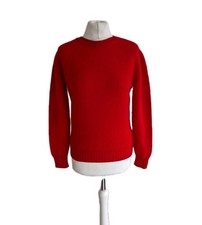 United Colour Of Benetton Womens Red Shetland Italian Yarn Wool Jumper. Medium. 