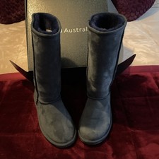 Qvc Emu Boot Denim Blue Size 4