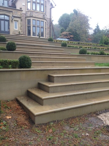 Yorkstone steps bullnose - steps,,
