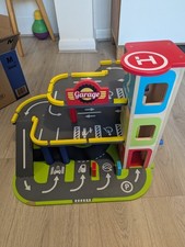 Wooden Toy Car Garage Car Park