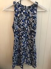 Zara Playsuit Blue Floral S Brand New With Tags