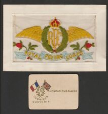 WW1 SILK EMBROIDERED POSTCARD RFC ROYAL FLYING CORPS