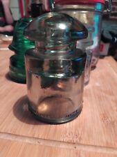 Armstrongs 32-45  Telegraph Clear Glass Electrical Insulator Made In USA