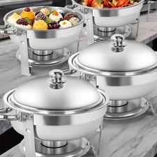 4 Packs Stainless Steel Round