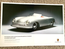 PORSCHE RANGE + 356 SPEEDSTER  FRAMEABLE COLLECTIBLE ORIGINAL CLASSIC CAR ADVERT