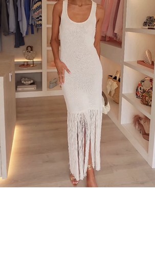 Zara ecru fringe - zara, s