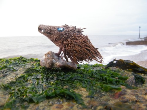 Driftwood boar sculpture - -sculpture-, 5