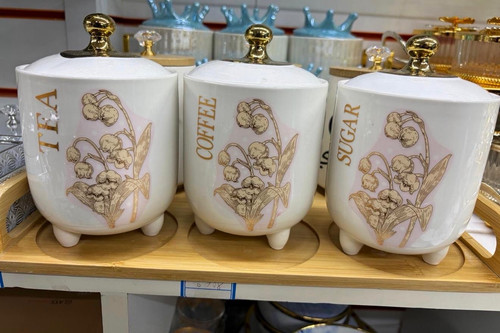 Ceramic floral tea coffee - tea,