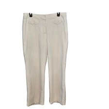 White Linen Rayon Pants Lined