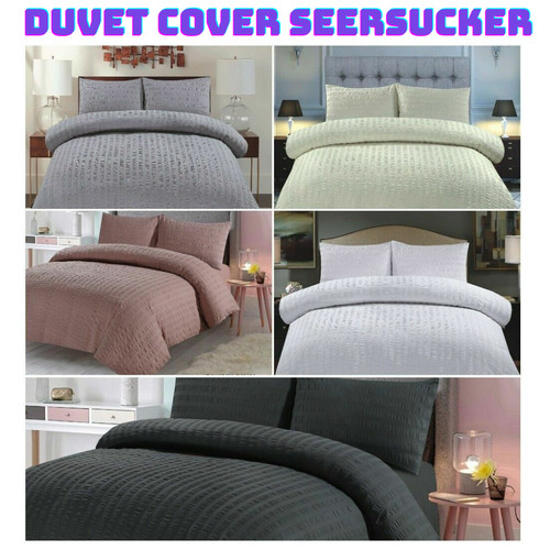 Seersucker duvet cover - duvet, king