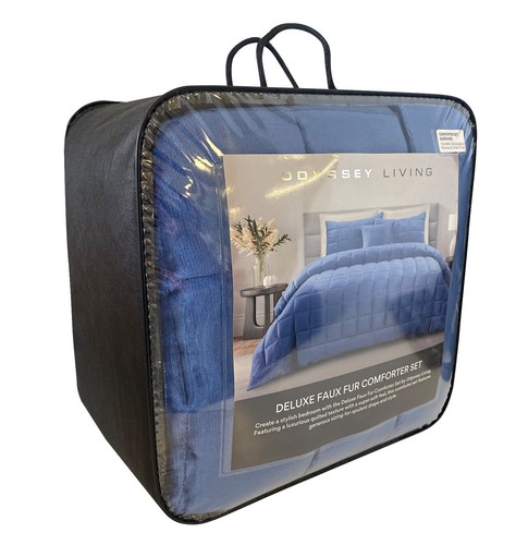 Deluxe faux fur 3pc - fur, comforter
