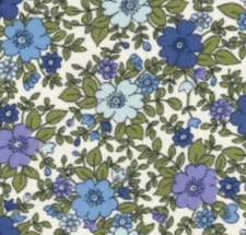 100% Cotton Poplin Fabric Rose & Hubble Floral Leaf Fabric Per Meter Retro