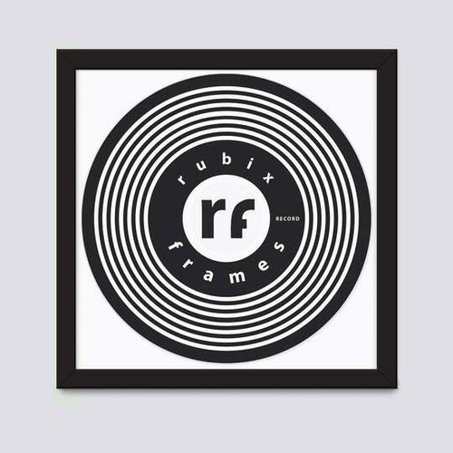 Record frame black - 12",