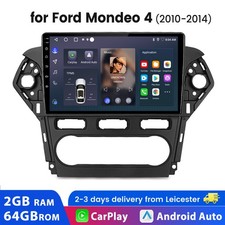 Android 14 CAR Radio GPS SAT Nav WIFI DAB BT FM For Ford Mondeo 2010-14 Carplay