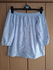 Womens Bardot top Size 10 Blue