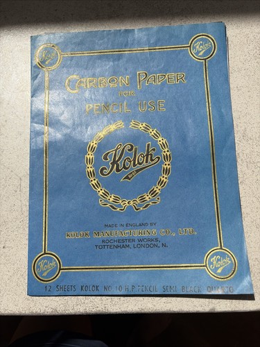Kolok carbon copy paper with - carbon,