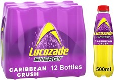 Lucozade Energy Drink Caribbean Crush Pack of 12x500ml
