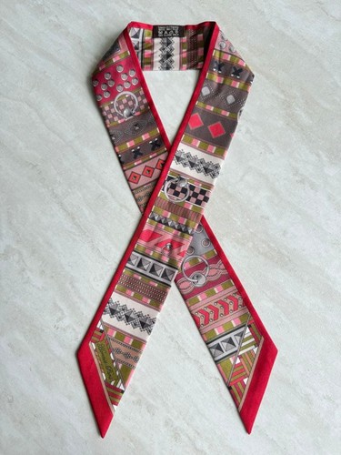 Hermes twilly scarf red - hermes,