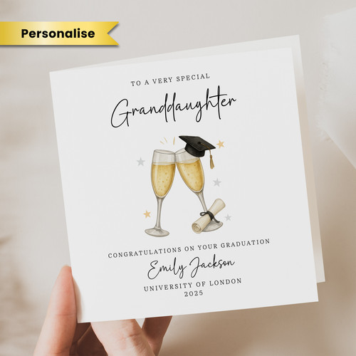 Granddaughter graduation card - granddaughter,