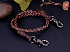 22" Genuine Leather Braided