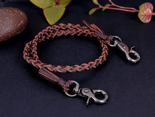 Genuine leather braided - 22",