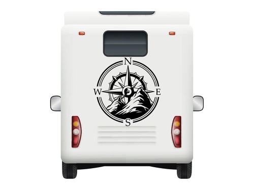 Camper van sticker compass - sticker,