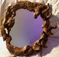 Driftwood Wall Mirror Vintage Rustic Natural Frame