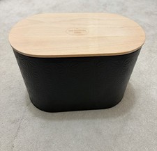 Large Black Bread Bin