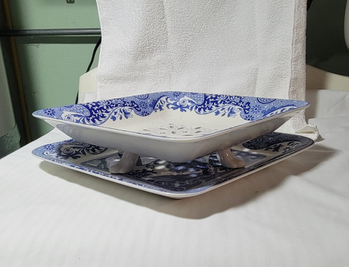 Defective vintage spode blue - vintage,