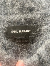 Grey hand knitted mohair jumper Isabel Marant oversize 10 12 14
