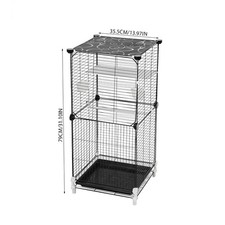 Large Bird Cage W/ Stand Parrot Budgie Cage Metal Wire Enclosure Slide-out Tray