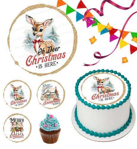 Vintage christmas deer cake - vintage,