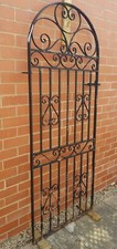 Heavy Duty Vintage Wrought Iron Ornate Pedestrian Side Garden Gate - 193 cm Tall