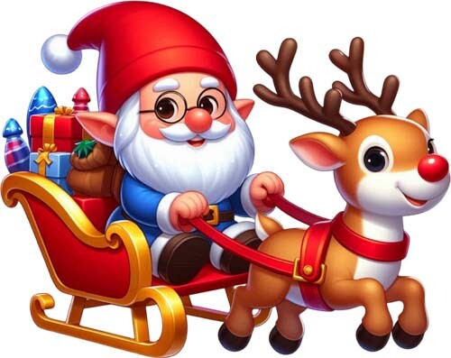 Christmas santa reindeer - christmas,