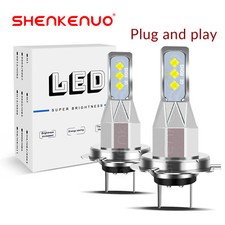 For VW Golf Mk 5 6 Xenon White Headlight 2006-2018 Car Led H7 Set - 2x Bulbs 12v