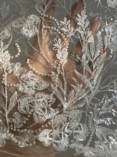 Embroidered beaded bridal - embroidered,