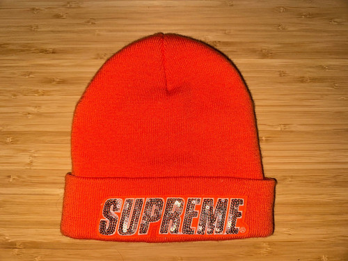 Supreme sequin beanie orange - sequin,